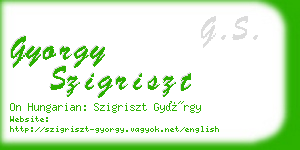 gyorgy szigriszt business card
